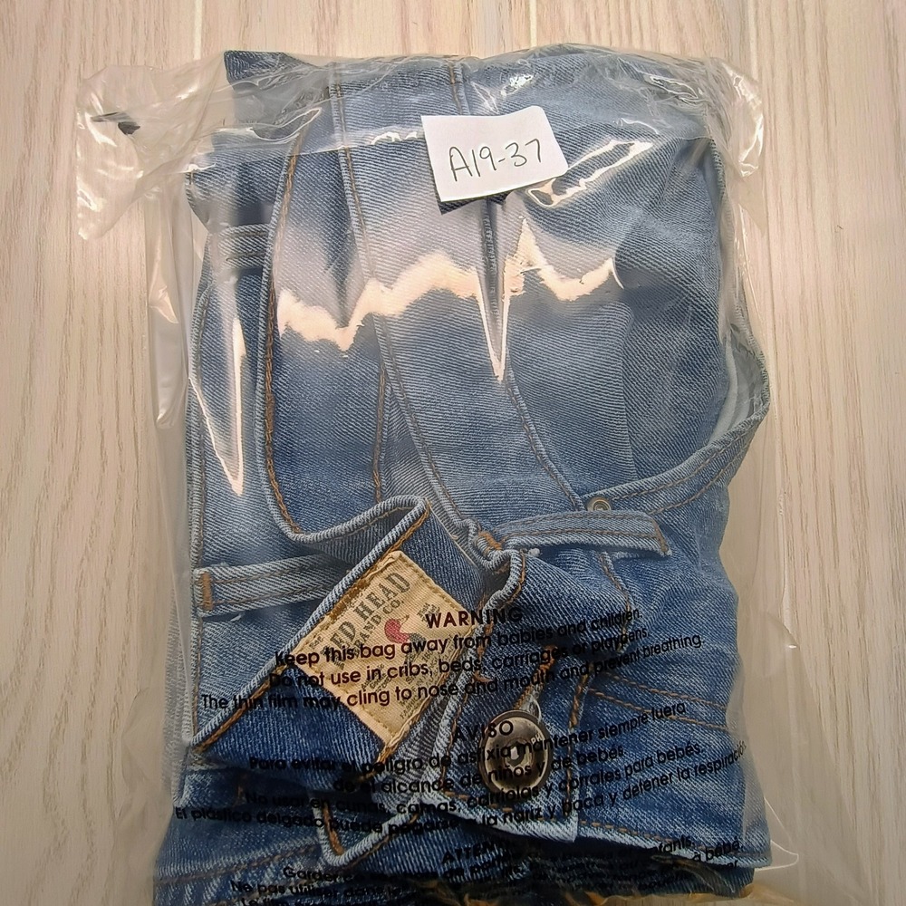 RedHead Jeans Men Fits 36x28.5 Blue Denim Stretch Mid Rise Straight Leg Workwear - Picture 10 of 10